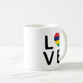 Mug Amour - Drapeau Maurice (Devant droit)