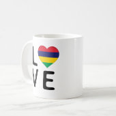 Mug Amour - Drapeau Maurice (Devant gauche)