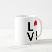 Mug Amour - Drapeau Monaco (Devant droit)