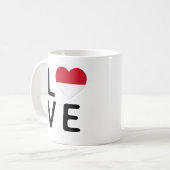 Mug Amour - Drapeau Monaco (Devant gauche)