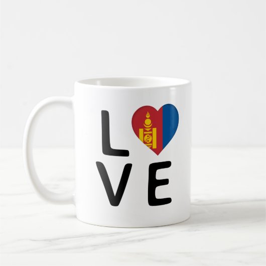 Mug Amour - Drapeau Mongolie (Gauche)