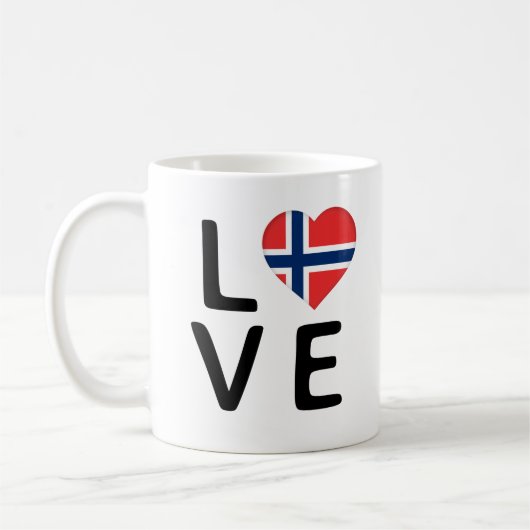 Mug Amour - Drapeau Norvège (Gauche)