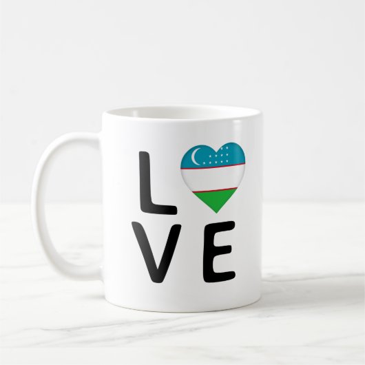 Mug Amour - Drapeau Ouzbékistan (Gauche)
