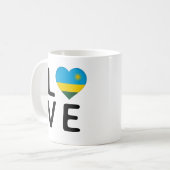 Mug Amour - Drapeau Rwanda (Devant gauche)
