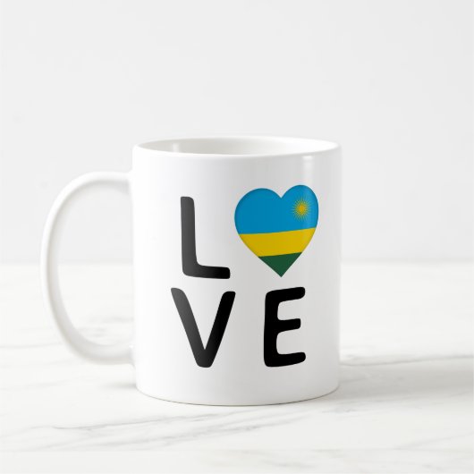 Mug Amour - Drapeau Rwanda (Gauche)