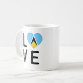 Mug Amour - Drapeau Sainte-Lucie (Devant gauche)
