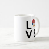 Mug Amour - Drapeau Serbie (Devant droit)