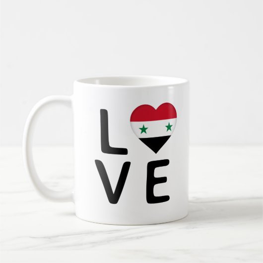 Mug Amour - Drapeau Syrie (Gauche)