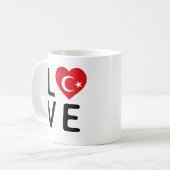 Mug Amour - Drapeau Turquie (Devant gauche)