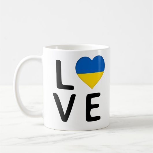 Mug Amour - drapeau ukrainien (Gauche)