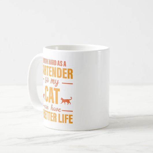 Mug Amour Du Bartender Pour Chat (Devant gauche)