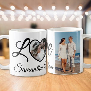 Mug amour du coeur cadeau personnalisé de la Saint-Val