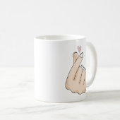 Mug Amour Du Coeur Du Doigt Vous Le Voulez Dire (Devant droit)
