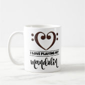 Mug Amour du coeur I de clef basse jouant ma mandoline (Gauche)