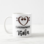 Mug Amour du coeur I de clef basse jouant mon alto (Gauche)