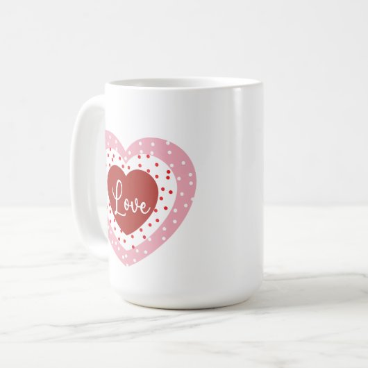Mug Amour du coeur mignon (Devant gauche)