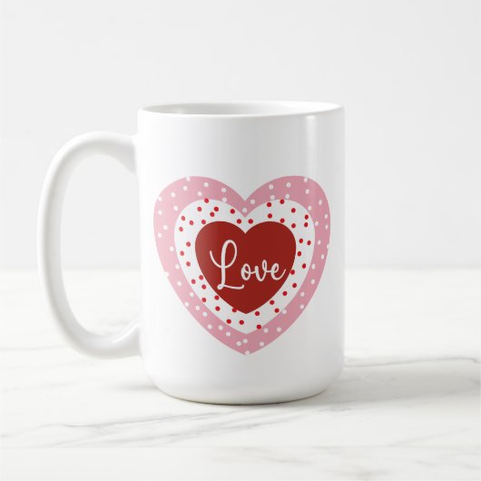 Mug Amour du coeur mignon (Gauche)