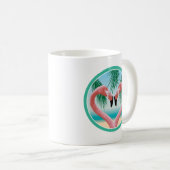 Mug Amour du Flamant rose (Saint-Valentin tropical) (Devant droit)