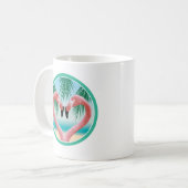 Mug Amour du Flamant rose (Saint-Valentin tropical) (Devant gauche)