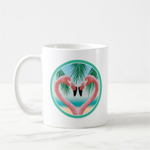 Mug Amour du Flamant rose (Saint-Valentin tropical)
