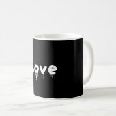 Mug Amour égoutté blanc (Devant droit)