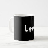 Mug Amour égoutté blanc (Devant gauche)