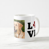 Mug Amour Empreinte de patte Amoureux des animaux Amou (Devant droit)