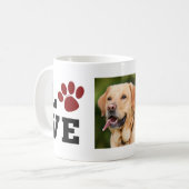 Mug Amour Empreinte de patte Amoureux des animaux Amou (Devant gauche)