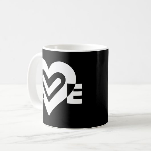 Mug Amour en blanc (Devant gauche)