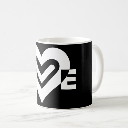 Mug Amour en blanc (Devant droit)