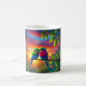 Mug "Amour en vol : Oiseaux d'affection Mug" (Centre)