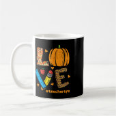 Mug Amour Enseignant Citrouille Leopard Automne Automn (Gauche)