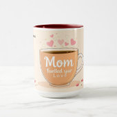 Mug Amour et Café pour Maman | Cadeau Élégant (Centre)