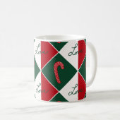 Mug Amour et Canne de Bonbon (Devant droit)