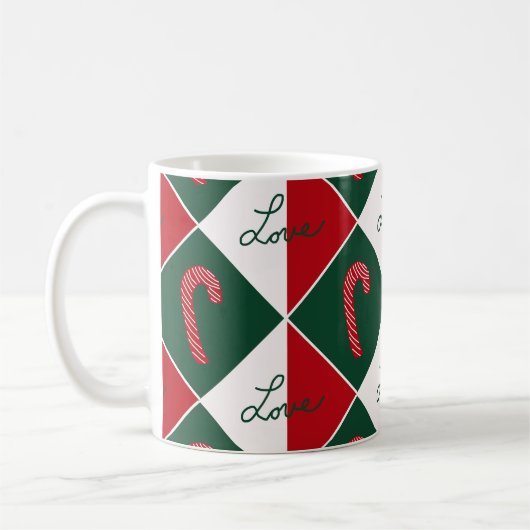 Mug Amour et Canne de Bonbon (Gauche)