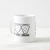 Mug Amour et fromage de paix (Devant gauche)