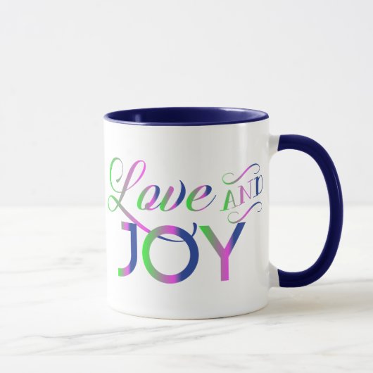 Mug Amour Et Joie Colorée (Droite)