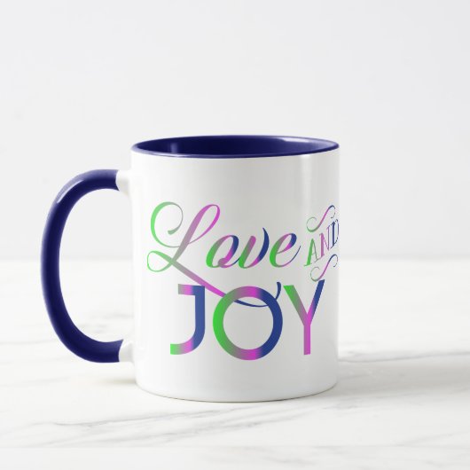 Mug Amour Et Joie Colorée (Gauche)