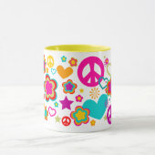 Mug Amour et tout de paix Girly (Centre)