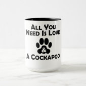 Mug Amour et un Cockapoo (Centre)