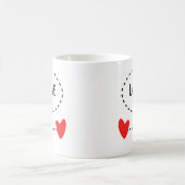 Mug Amour Et Un Cœur Rouge (Centre)