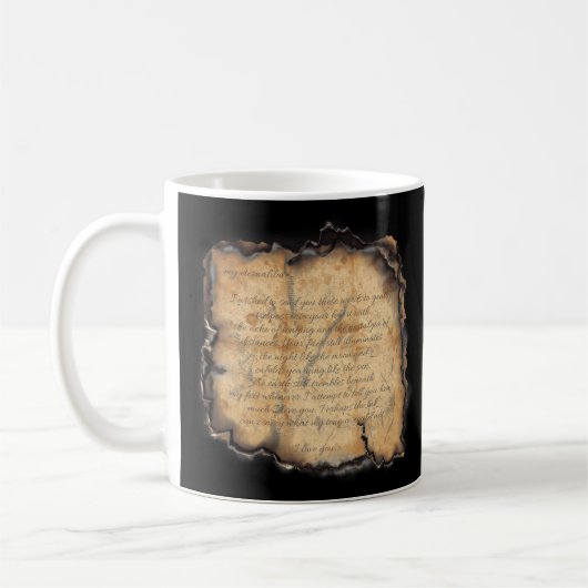 Mug Amour Éternel : Lettre romantique Vintage (Gauche)