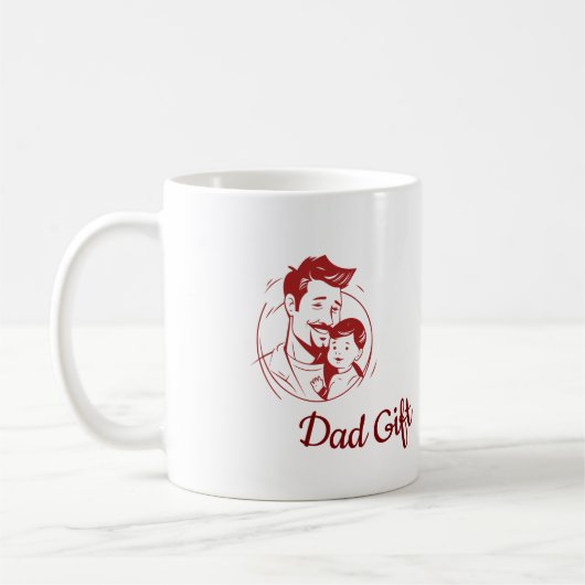 Mug Amour fête des pères - Papa & Bébé Embrace Silhoue (Gauche)