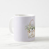 Mug Amour floral lavande doré (Devant gauche)