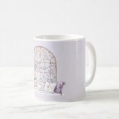 Mug Amour Floral Lavande Doré (Devant droit)