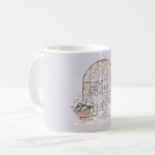 Mug Amour Floral Lavande Doré (Devant gauche)