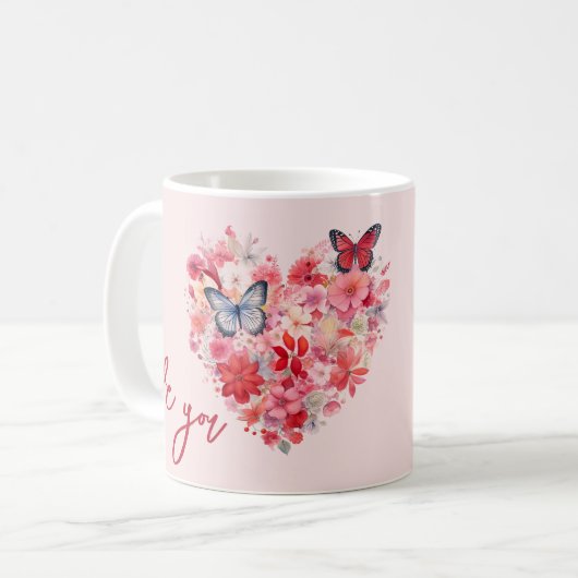 Mug Amour Fluttering | Saint Valentin (Devant gauche)