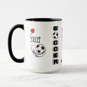 Mug Amour ⚽ Football - Personnaliser (Gauche)