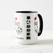 Mug Amour ⚽ Football - Personnaliser (Devant droit)