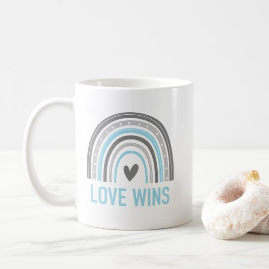 Mug Amour gagne Demiguy Arc-en-ciel (Avec donut)